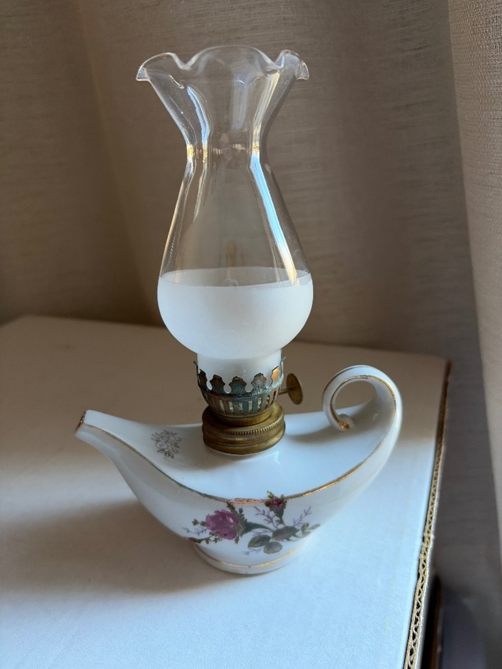 Vintage 1950,s JAPAN Mini Aladdin Oil Lamp Exc